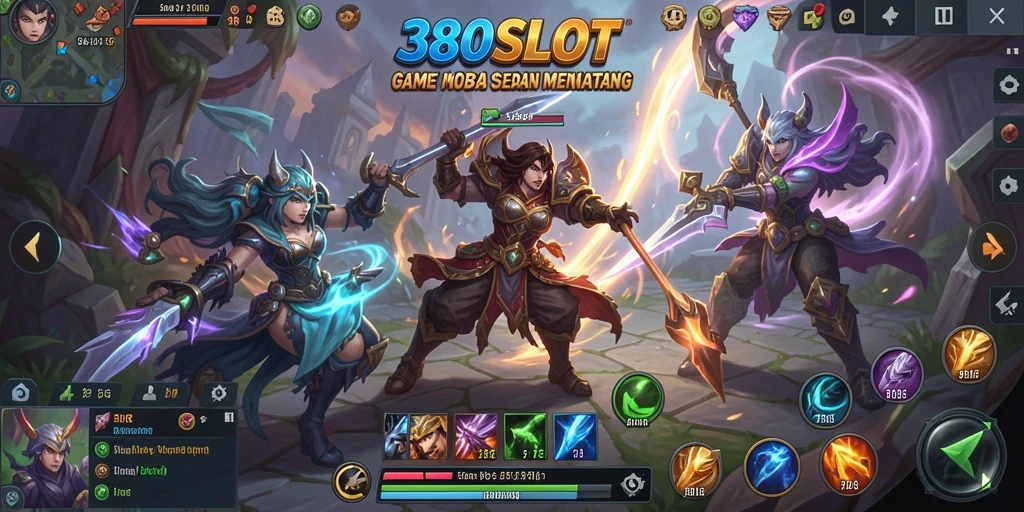 Tampilan gameplay seru di 380SLOT dengan aksi MOBA yang cepat.