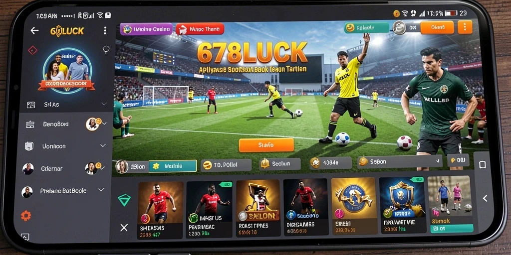 Tampilan utama gameplay 678LUCK yang menarik untuk taruhan Sportsbook.
