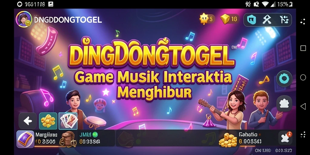 Tampilan gameplay DINGDONGTOGEL yang menampilkan keseruan bermain musik.