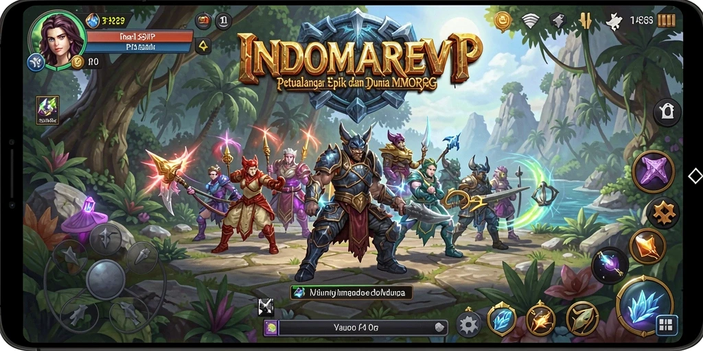 Gameplay seru di INDOMAREVIP dengan petualangan MMORPG.