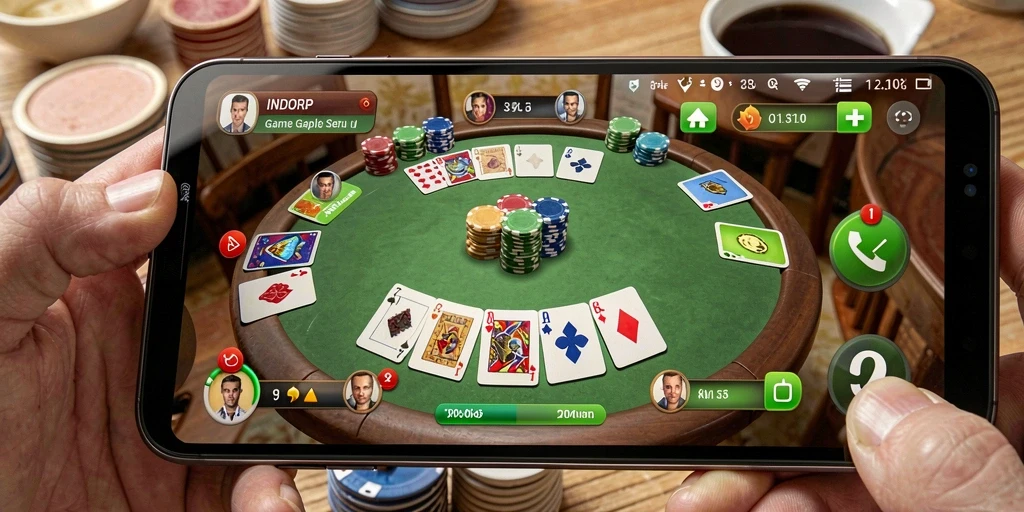 Gameplay seru dalam INDORP, permainan Gaple yang menarik.