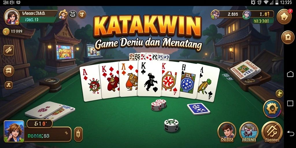 Tampilan gameplay KATAKWIN dengan grafis menarik.