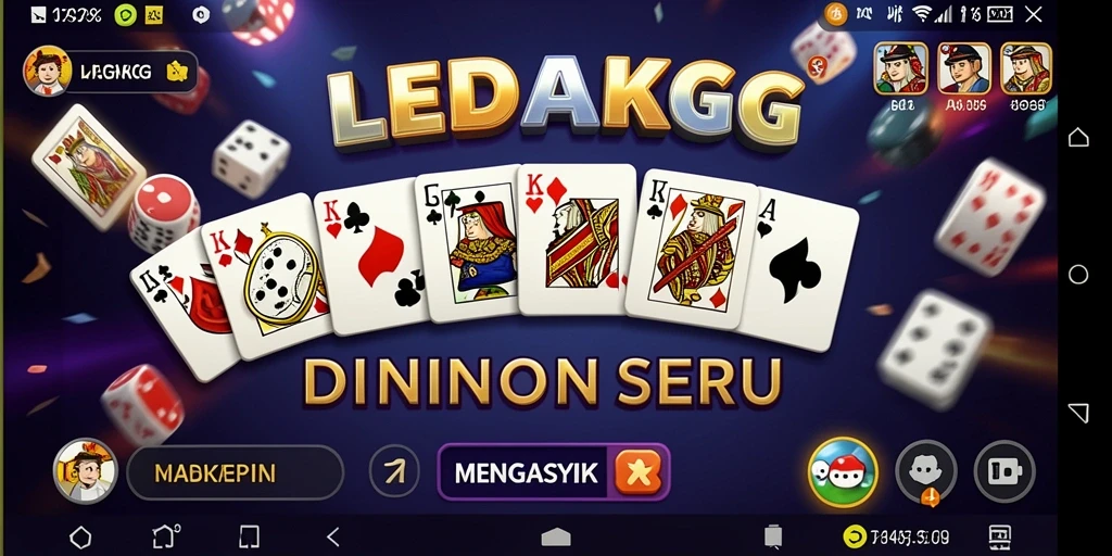 Tampilan gameplay Domino yang seru dan menarik di LEDAKGG.