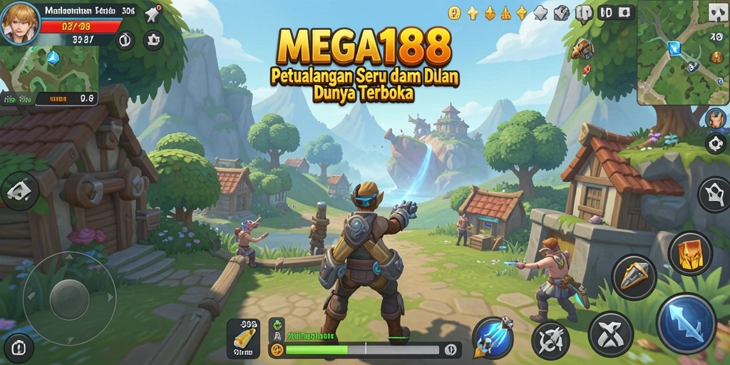 Tampilan gameplay MEGA188 yang menakjubkan dalam dunia terbuka.