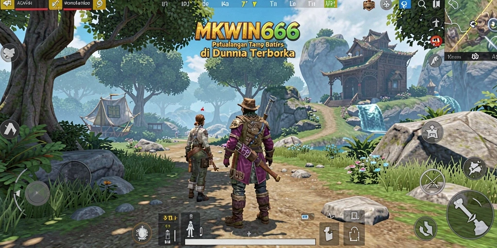 Tampilan gameplay MKWIN666 dengan eksplorasi dunia terbuka yang menarik.