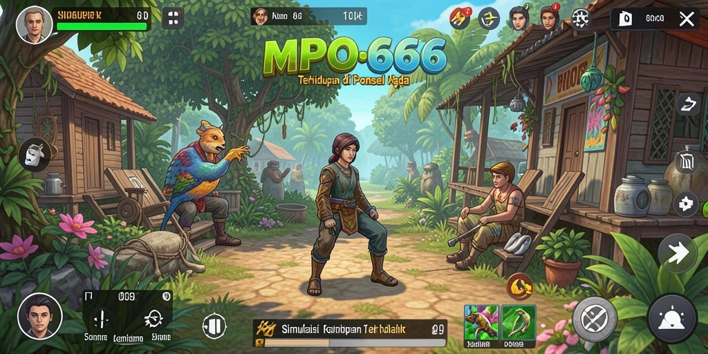 Tampilan gameplay MPO666 yang menarik dalam simulasi kehidupan.