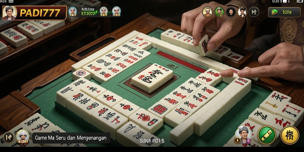 Tampilan menarik gameplay Mahjong di PADI777.