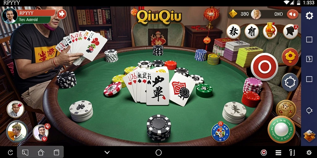 Tampilan gameplay QiuQiu yang seru dan menarik.