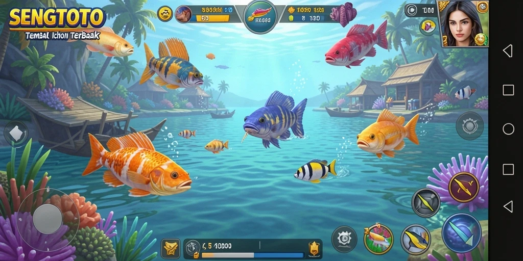 Tangkapan layar gameplay menembak ikan yang seru di SENGTOTO.