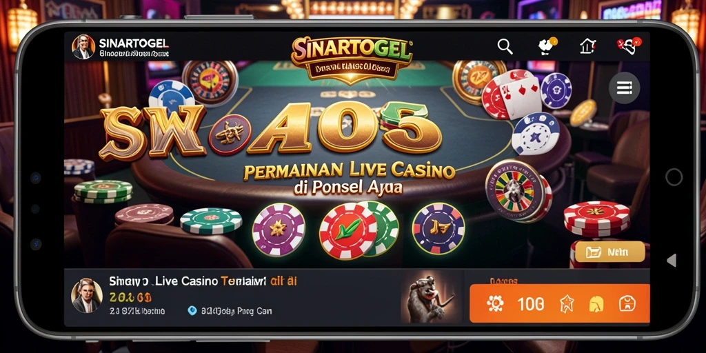 Tampilan menarik dari gameplay Live Casino SINARTOGEL.