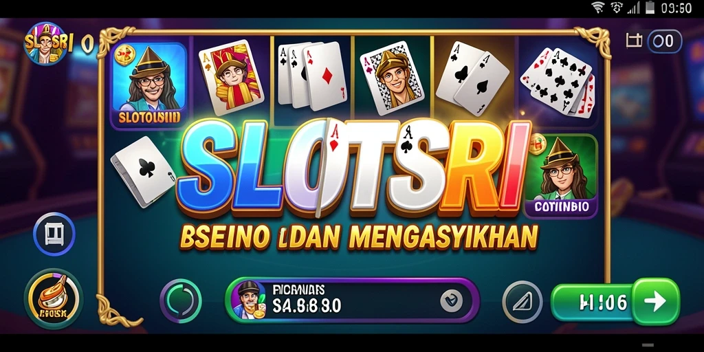 Tampilan gameplay SLOTSRI yang menawan dengan suasana Domino.